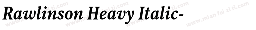 Rawlinson Heavy Italic字体转换